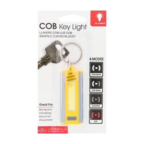 Poundland COB LED Torch in its blister packaging