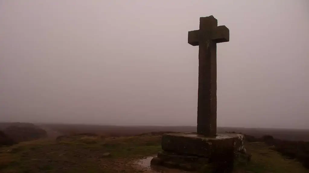 Ana Cross in North Yorkshire, on a foggy day