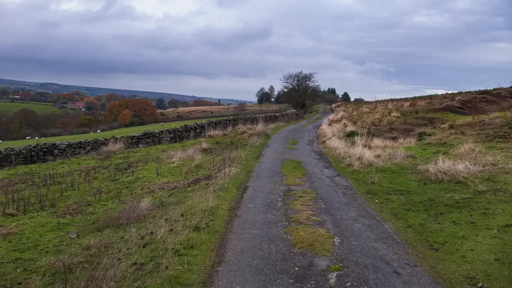 A minor road along moors above Goathland, North Yorkshire Moors National Park