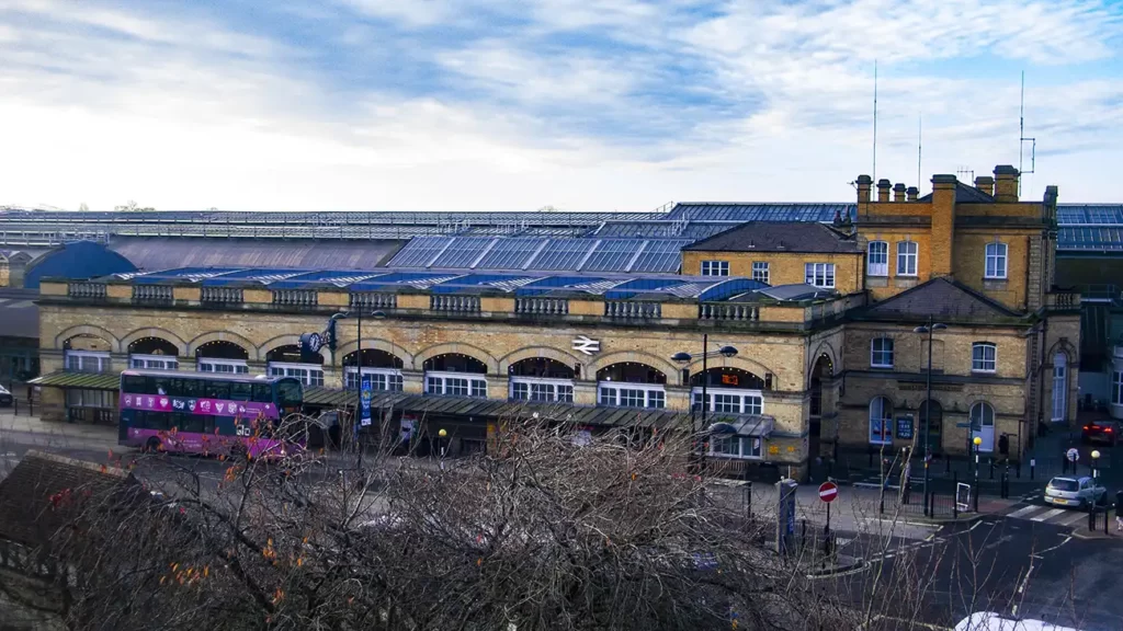 York Railway Station from the City Walls