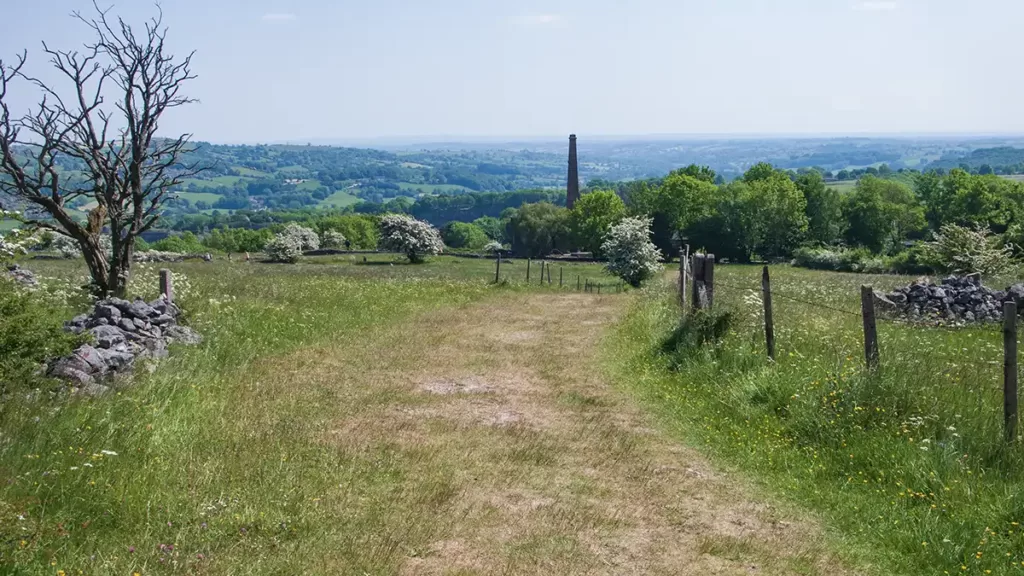 A track leads to the Middleton Top engine house in the Peak District - Middleton by Wirksworth