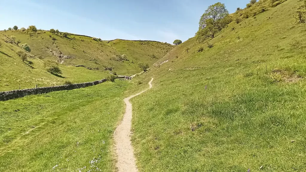 Footpath along the bootom of Cressbrook Dale